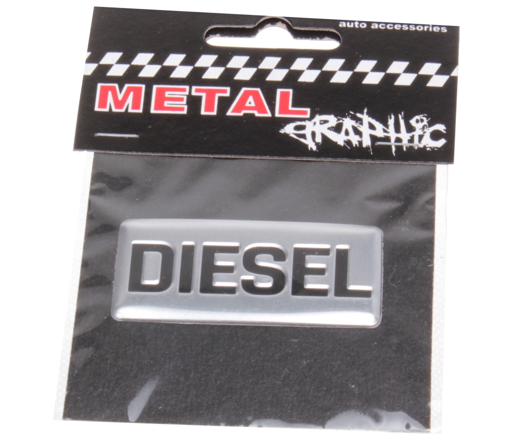 NAKLEJKA EMBLEMAT ALUMINIOWY CHROM DIESEL 3D Producent Motonet