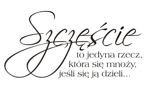

Napis na ścianę naklejka - Szczęście to... - 61