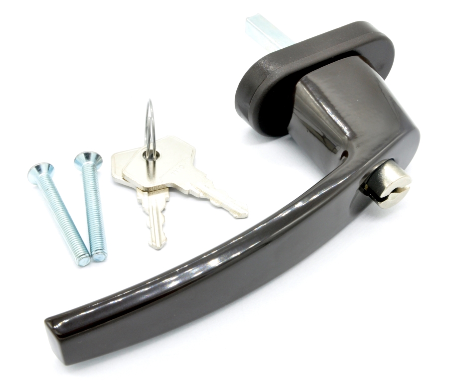 KLAMKA Z ZAMKIEM BLOKADA OKNA OKIEN OKIENNA BRĄZ Rodzaj blokada