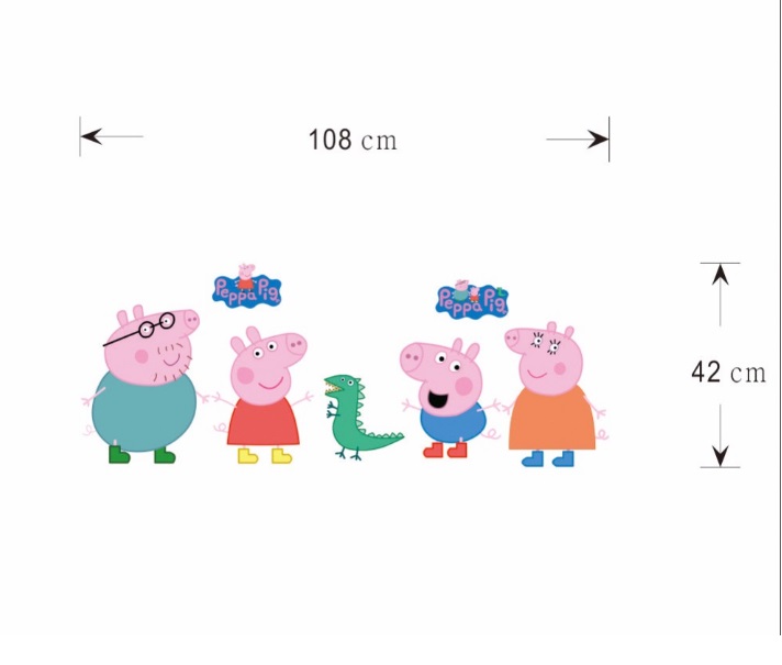 

Naklejki ścienne na ścianę Świnka Peppa 6 wzorów