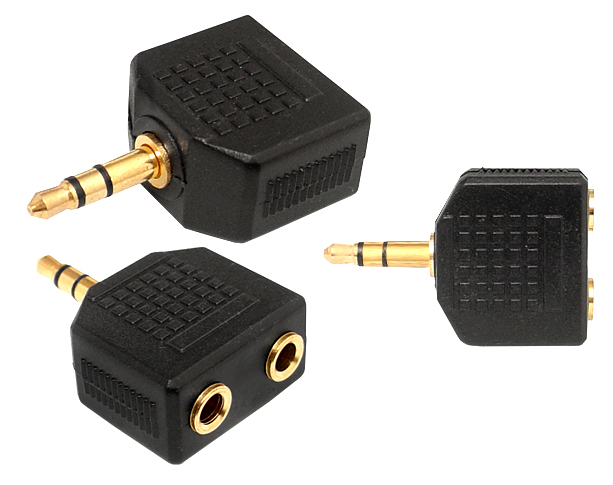 

Adapter Jack 3,5mm wtyk - 2x Jack 3,5mm gn. - Gold