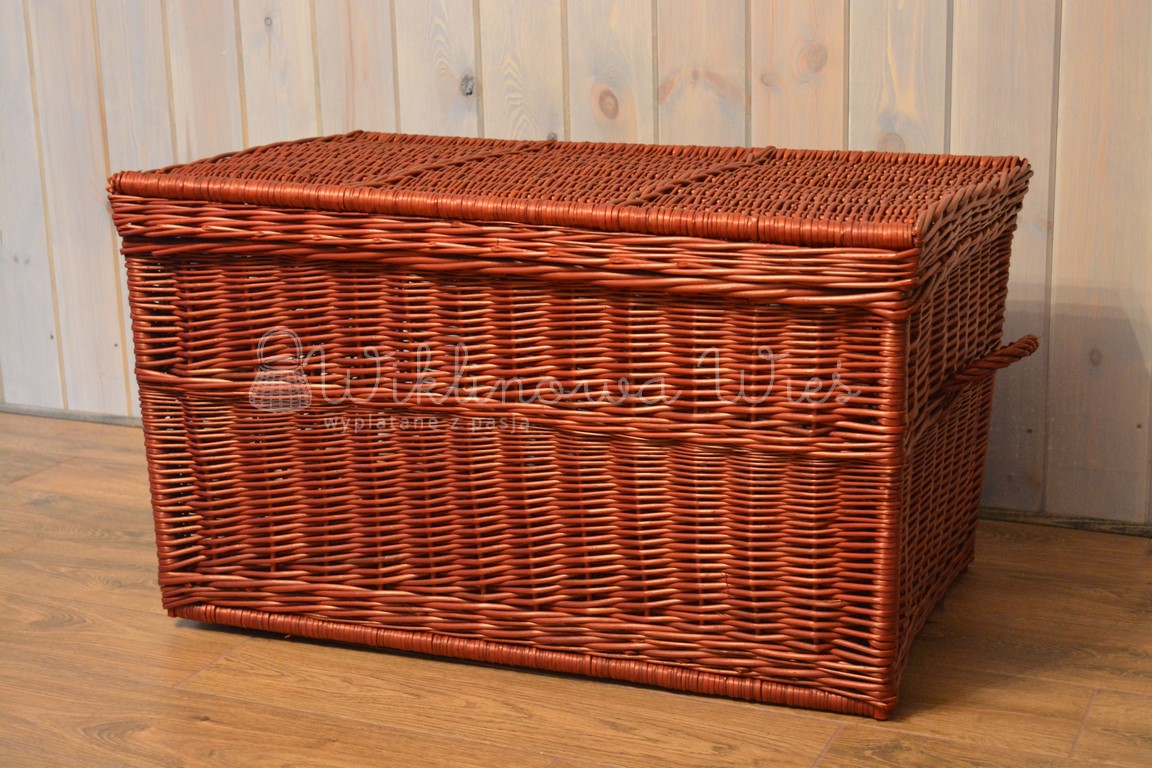 KUFER WIKLINOWY SKRZYNIA 60 CM - KOLOR WIŚNIA Marka Wiklinowa Wieś