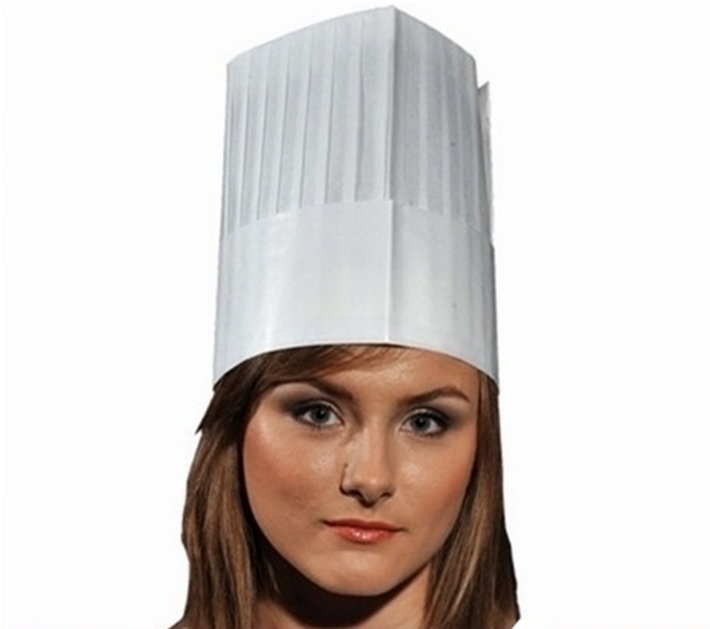 Czapka Kucharska Z Papieru Szablon CZAPKA KUCHARSKA PAPIEROWA WYSOKA 12462169879 - Allegro.pl