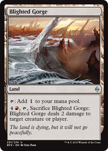Mtg 4x Blighted Gorge (Uncommon)