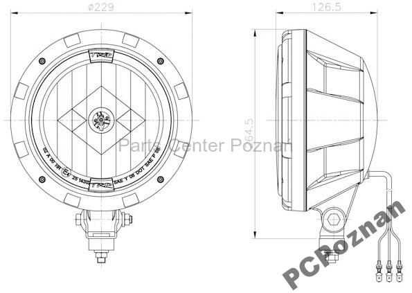 HALOGEN REFLEKTOR DALEKOSIEZNY LED CHROM POZYCJA Part manufacturer TRP