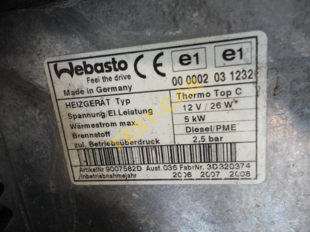 VW TOUAREG webasto ogrzewanie postojowe 7L6815071D Producent części Inny