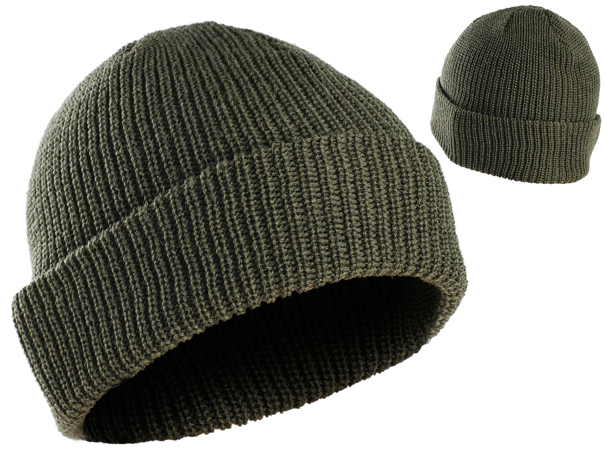 

Ciepła Czapka Zimowa Watch Cap Wełniana Oliv