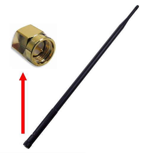 

Antena dookólna 9dBi WiFi Gsm wtyk Sma nie Rpsma