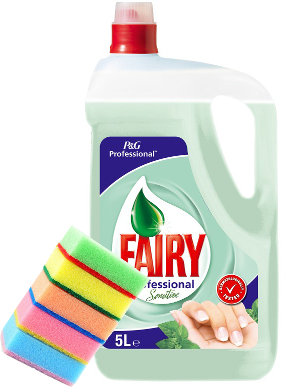 

Fairy Sensitive 5l płyn do mycia naczyń + gąbki!!