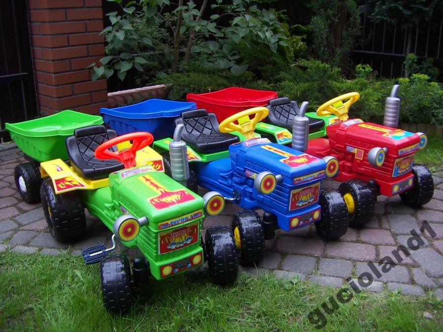 TRAKTORY NA PEDAŁY Z PRZYCZEPĄ +KLOCKI+KASK GRATIS Marka TRAKTORY NA PEDAŁY Z PRZYCZEPĄ