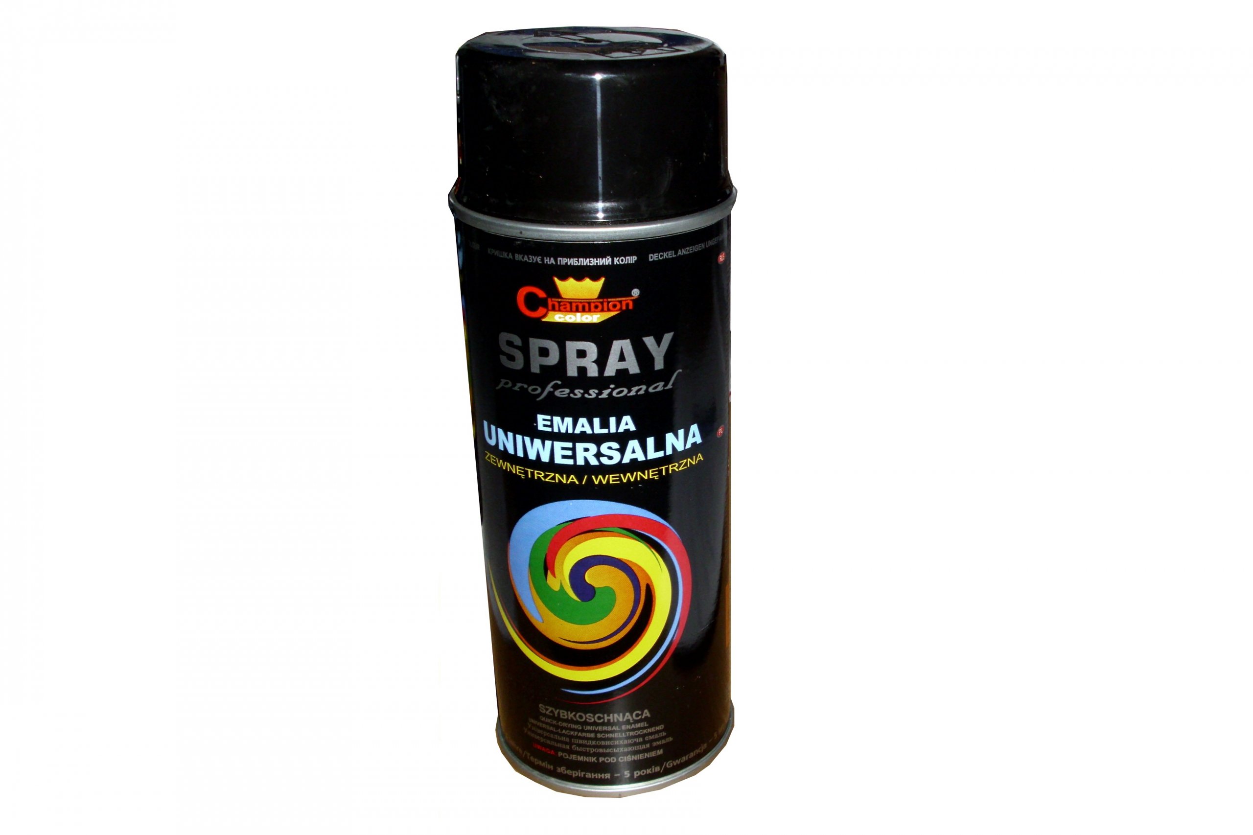 SPRAY CZARNY POŁYSK EMALIA LAKIER FARBA RAL 400ml