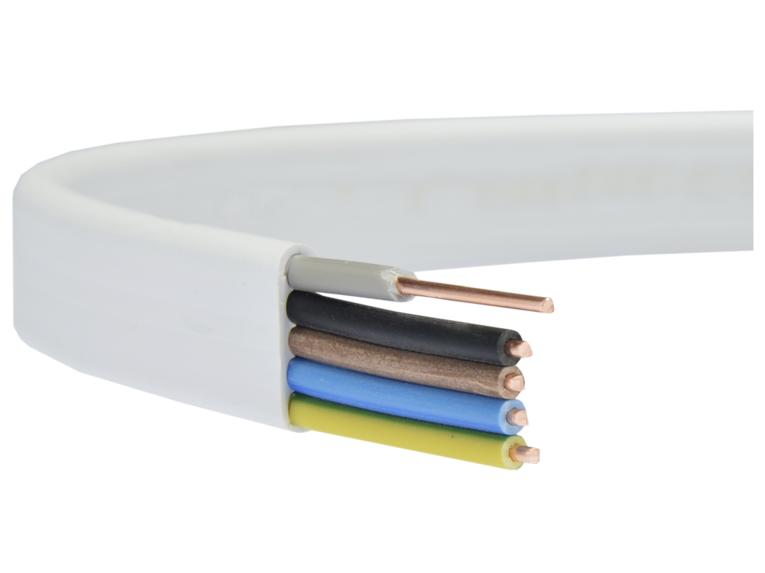 PRZEWÓD PŁASKI YDYP 5x2,5 DRUT 5x2,5 NA METRY