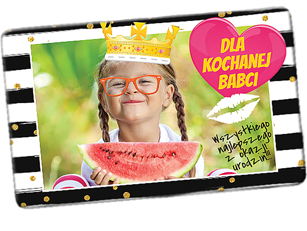 Magnes Ze Zdjęciem Na Dzień Babci I Dziadka FOTO MAGNES ze zdjęciem na lodówkę PREZENT na Dzień Babci i Dziadka