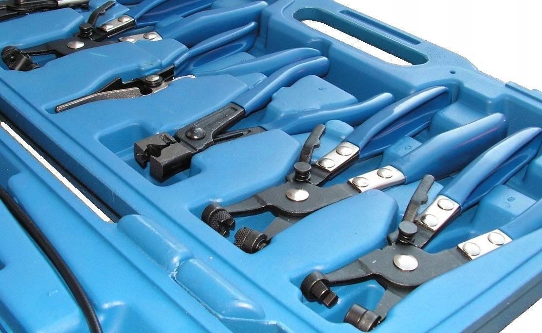 ПЛОСКОГУБЦЫ ДЛЯ ЛЕНТОЧНЫХ ЗАЖИМОВ 9 ЭЛЕМЕНТОВ