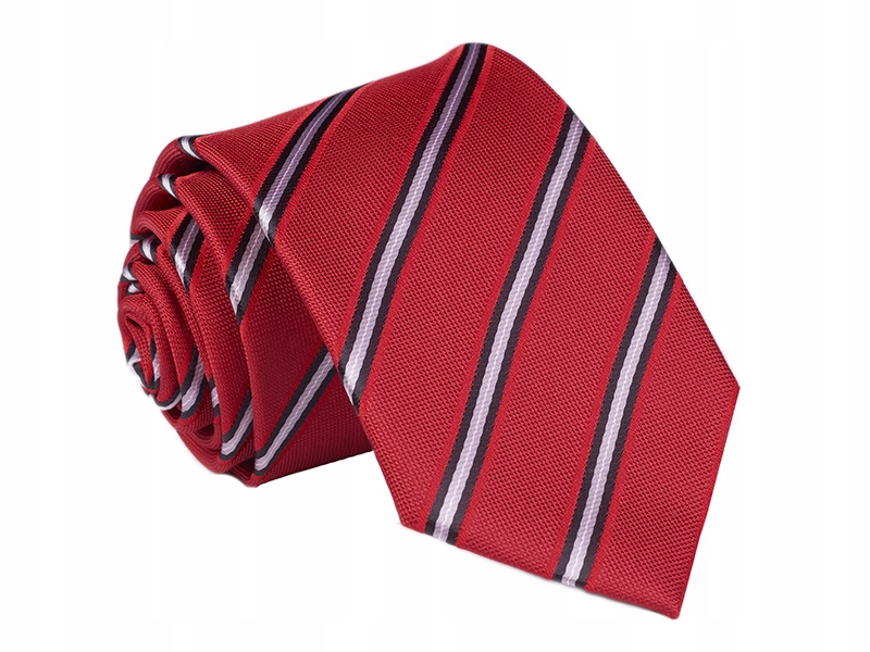 

Żakardowy Krawat Męski Kropki Klasyk Bordowy rc12