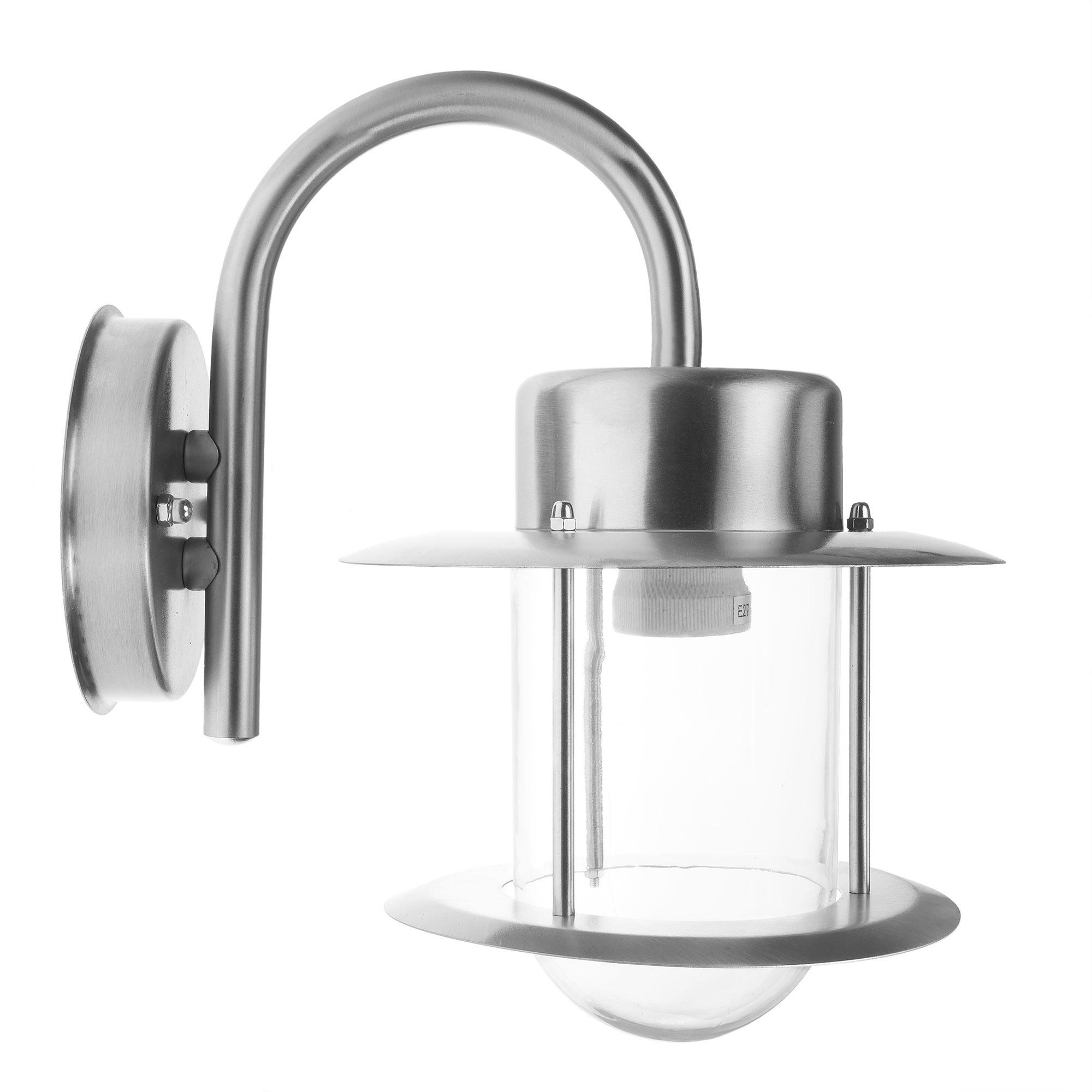 Zahradní prohnuté nástěnné svítidlo, venkovní kovová lampa