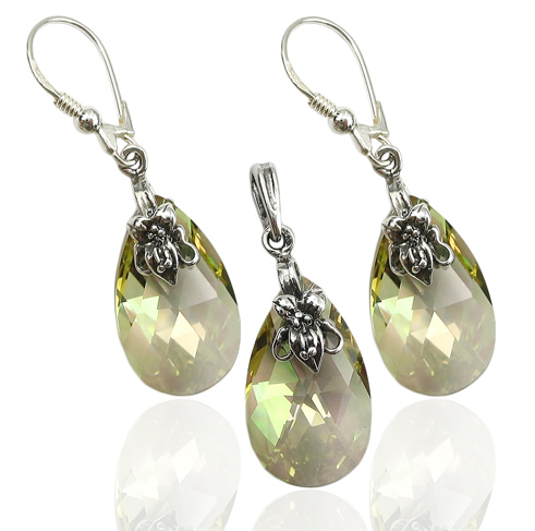 

Swarovski Kolczyki I Wisiorek - Komplet Luminous
