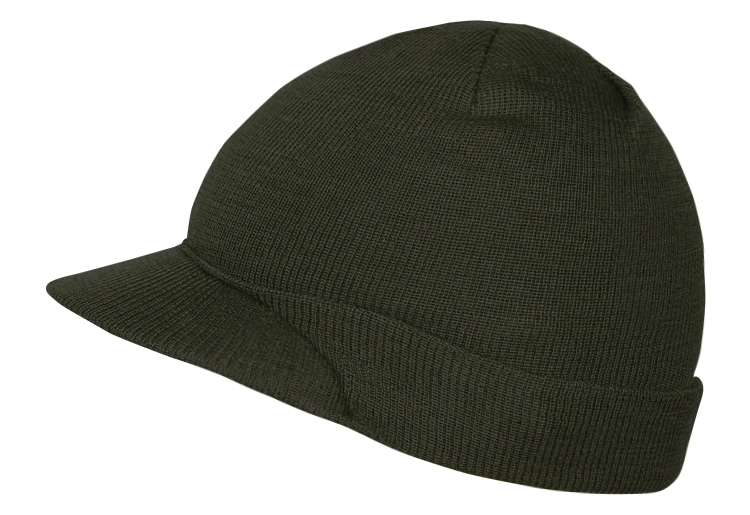 Czapka Wełniana Zimowa z Daszkiem US JEEP Wełna Olive Zielona +Gratis Rozmiar uniwersalny