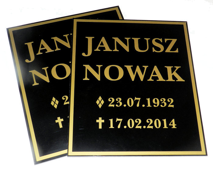 

Tabliczka Nagrobna -tablica Nagrobkowa Na Wymiar
