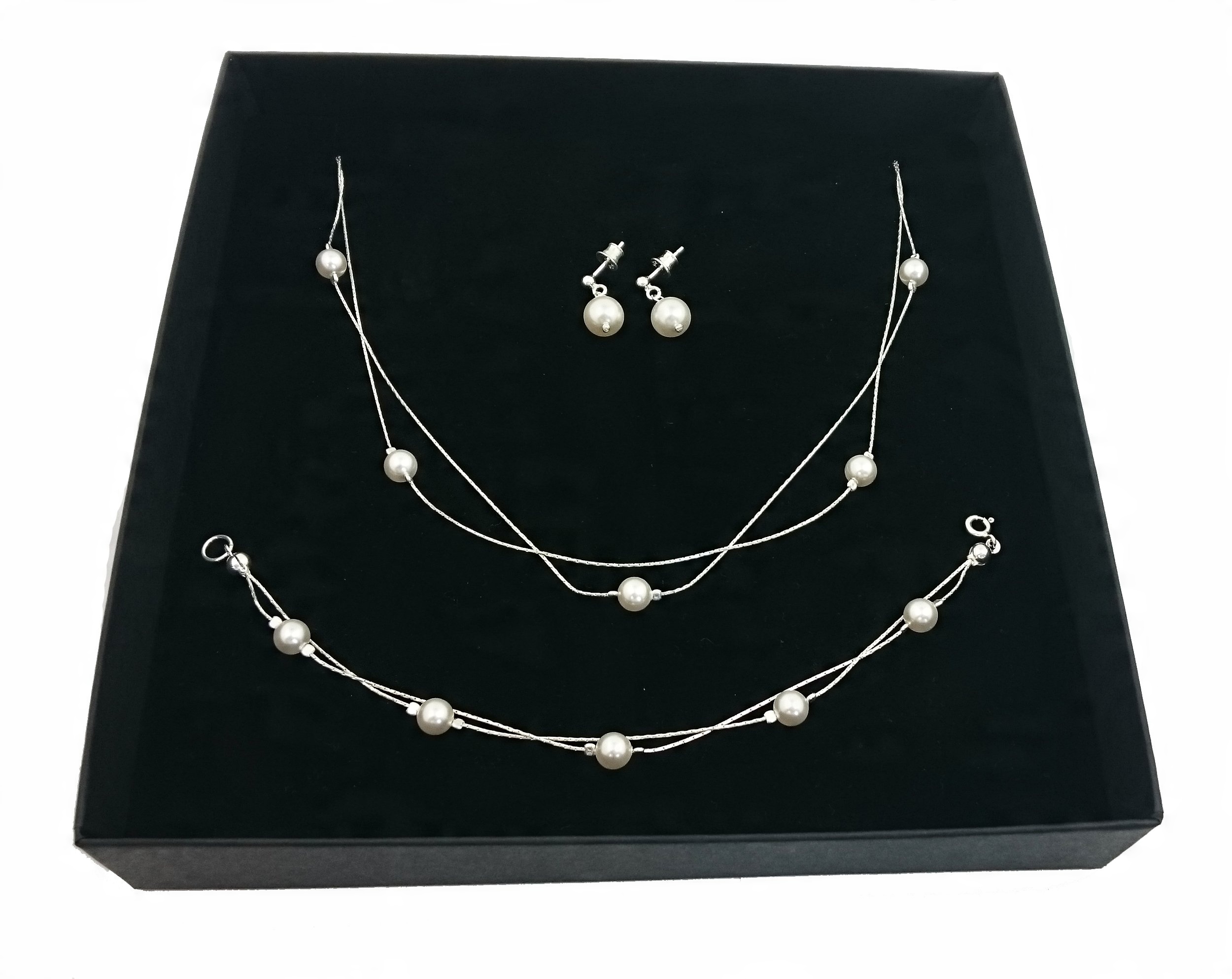 

Komplet srebrny z perłami Swarovski 1734
