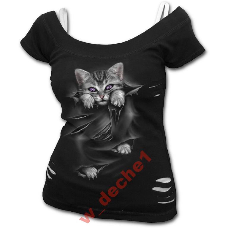 Miluj Mě Kočka Bright Eyes dámská halenka 3XL