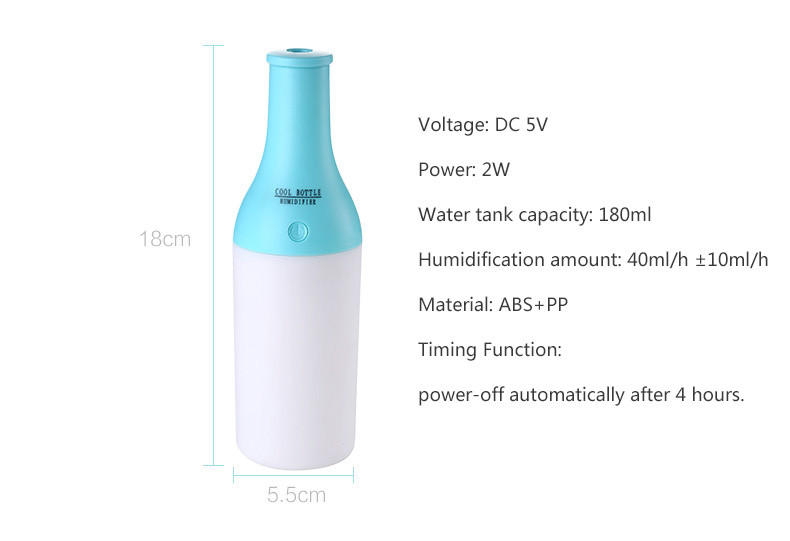 2w1 NAWILŻACZ POWIETRZA i LAMPKA LED butelka purp. Kod producenta P378