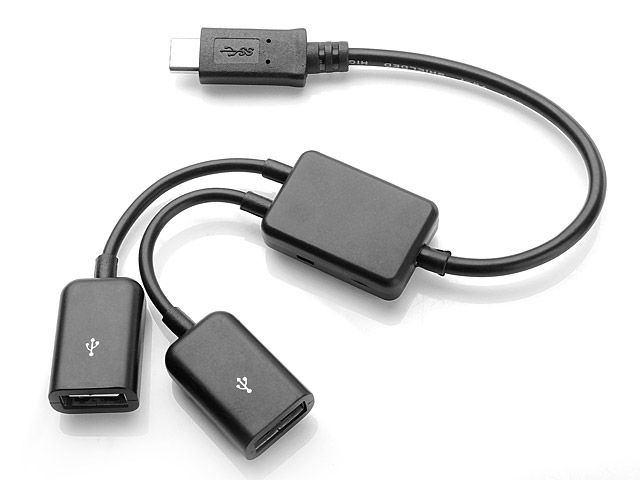 HUB OTG USB 3.1 USB-C тип C на 2 порта USB 2.0