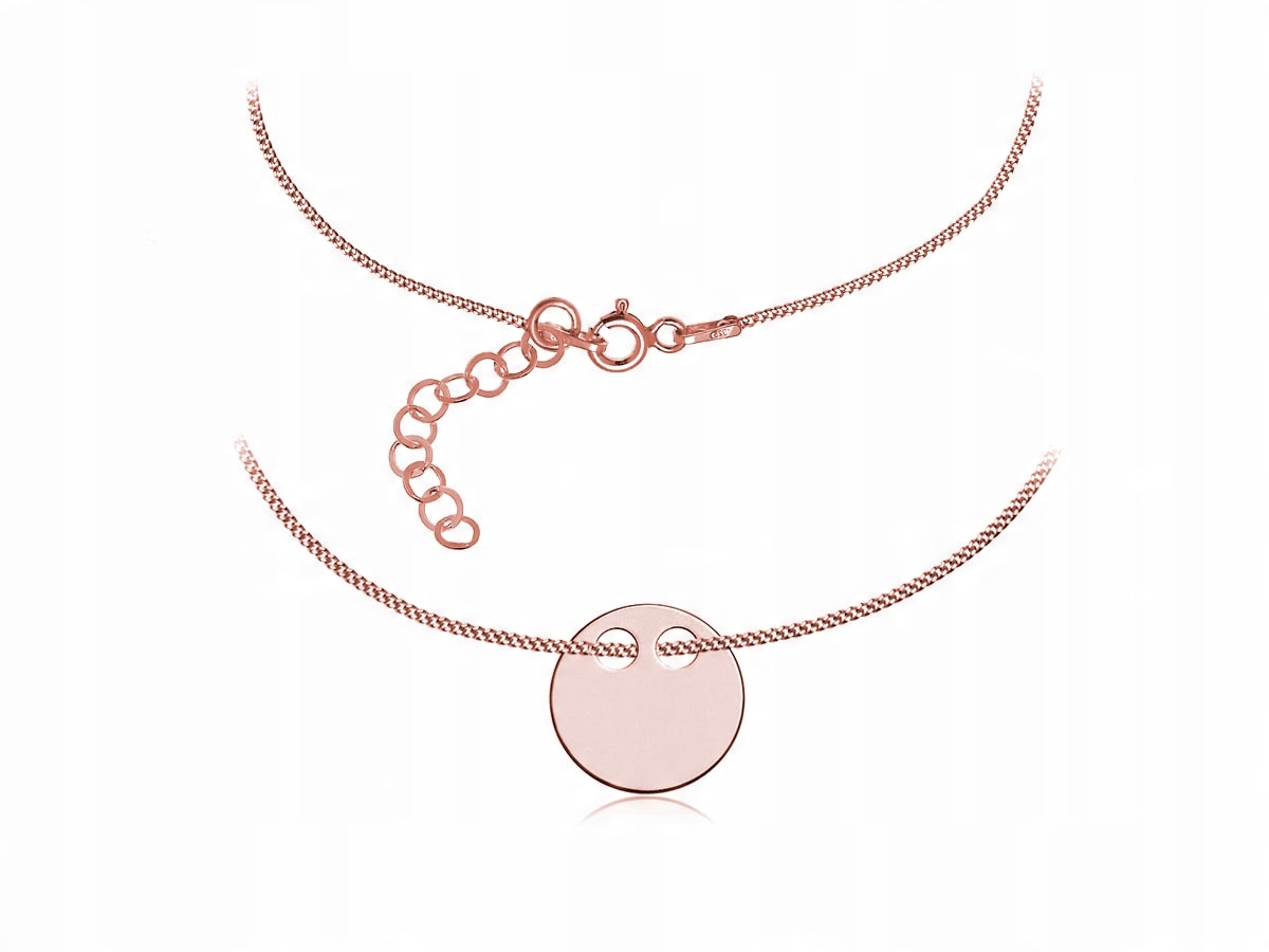 

Celebrytka Naszyjnik Koło Choker Srebro Róż 35CM