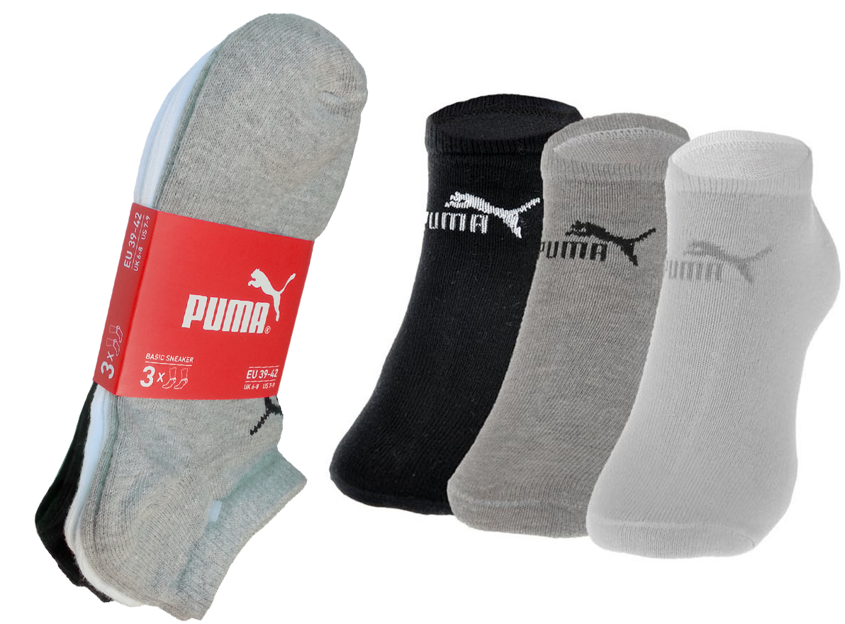 

Stopki Puma Basic 3 Pary 3 Unisex 39-42