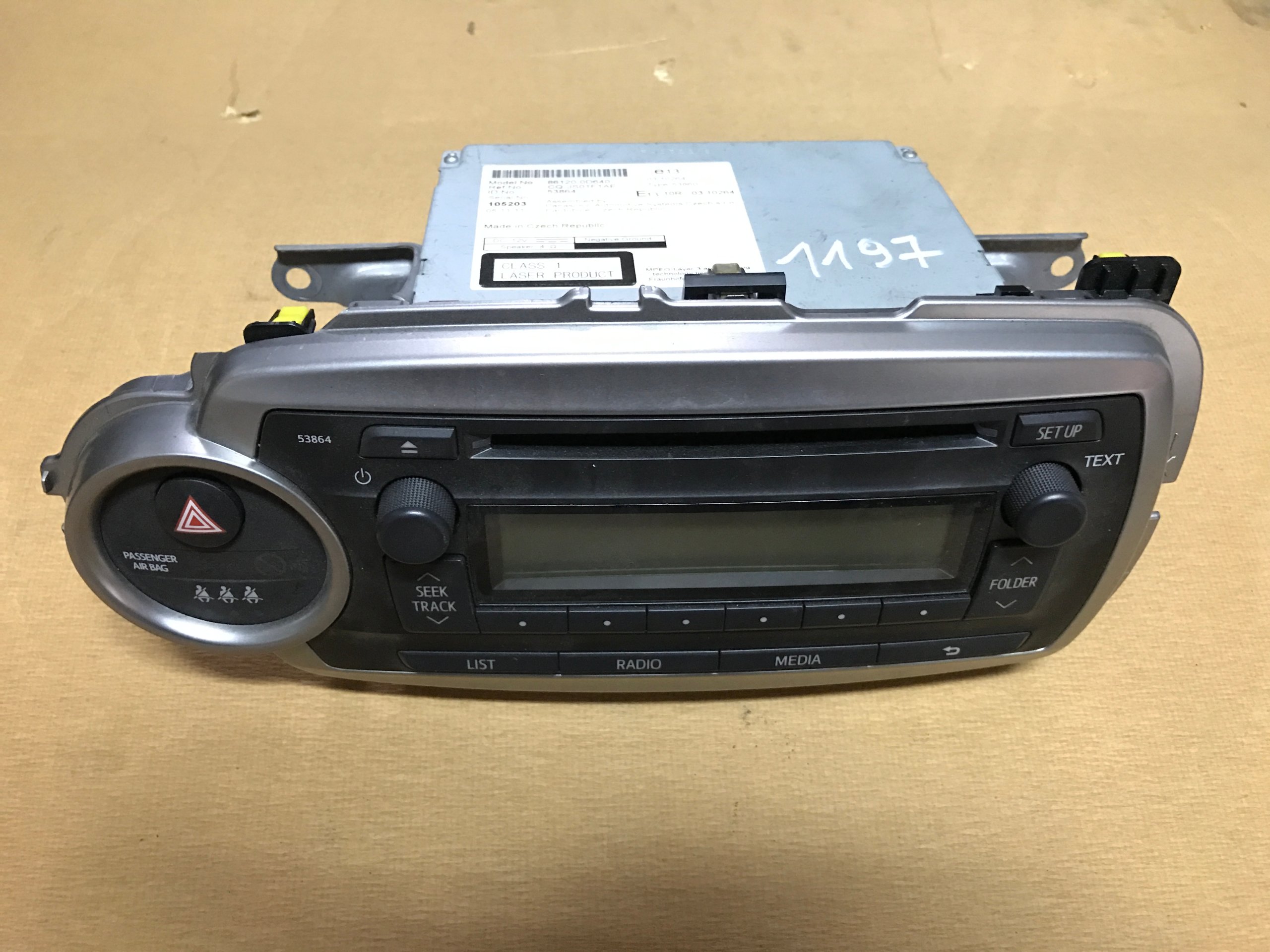 TOYOTA YARIS III 2011 RADIO CD ODTWARZACZ za 149 zł z WOŁOMIN