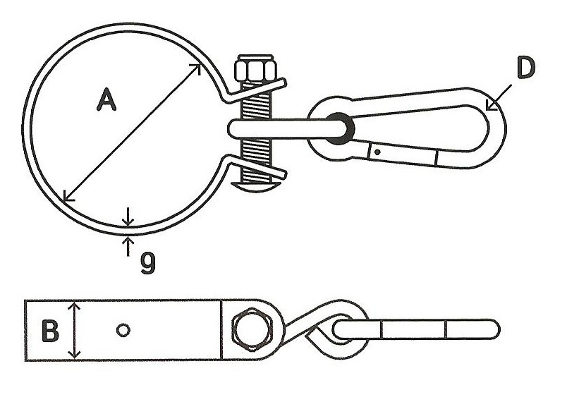 Obejma huśtawki do huśtawki z karabińczykiem 120mm Rodzaj wisząca