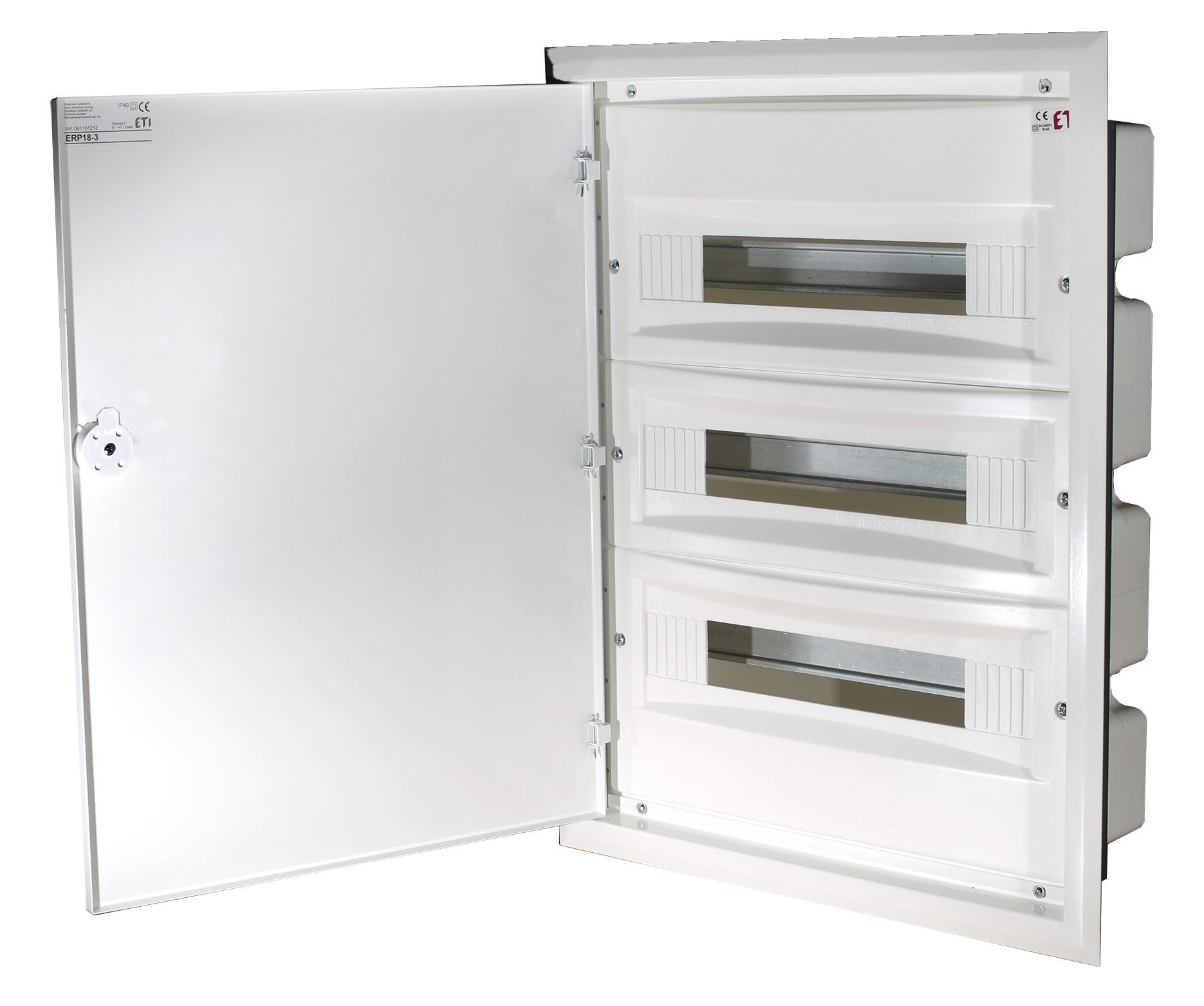 Rozvaděč Eti 400V IP40 100A Dido ERP18-3 001101212