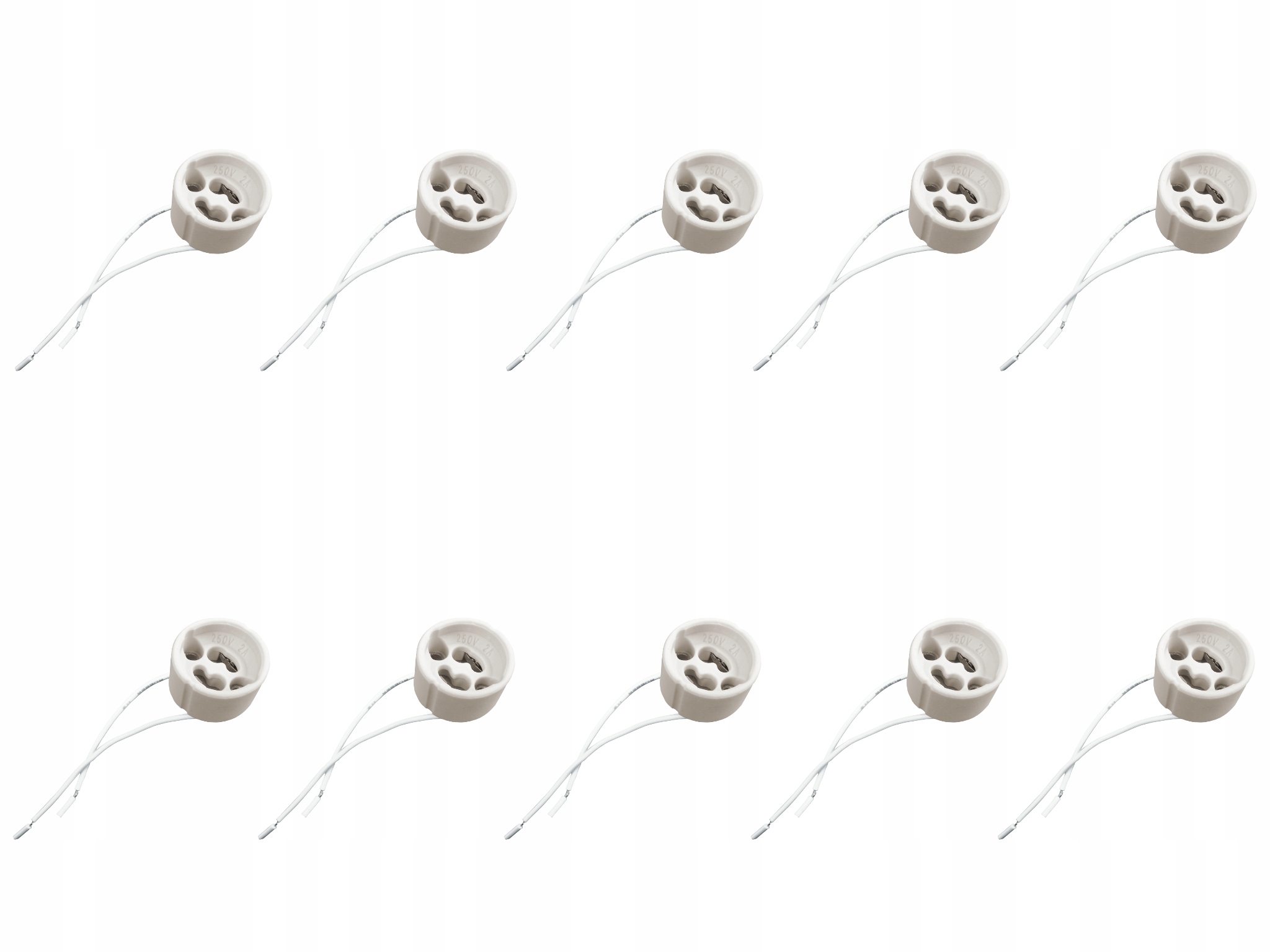 

10 x Gniazdo przyłączeniowe GU10 GZ10 halogen led