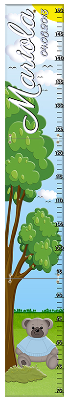 DRZEWKO miarka wzrostu dla dzieci z imieniem i datą urodzenia płyta HDF Marka inna marka