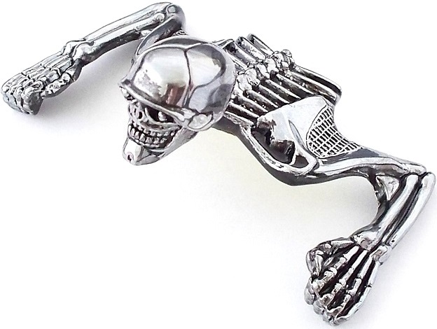 СКЕЛЕТ КІСТЯНИЙ ЧЕРЕП ПРИКЛЕЄНИЙ МЕТАЛ