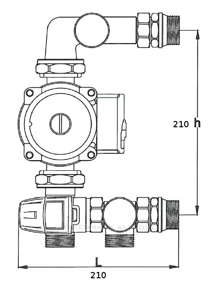 Rozdzielacz 2 grupa pompowa IBO do podłogówki Kod producenta RTTZI2