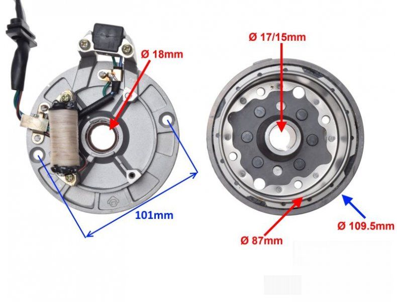 Iskrownik 4t Yx140 1p56fmj 140cc Kolo Magneto 1 Ce Za 95 Zl Z Naprawskuter Pl Allegro Pl