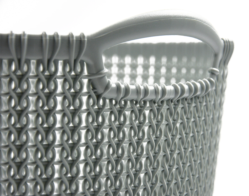 CURVER KNIT OKRĄGŁY DUŻY KOSZ KOSZYK NA PRANIE L Długość (dłuższy bok) 400 cm