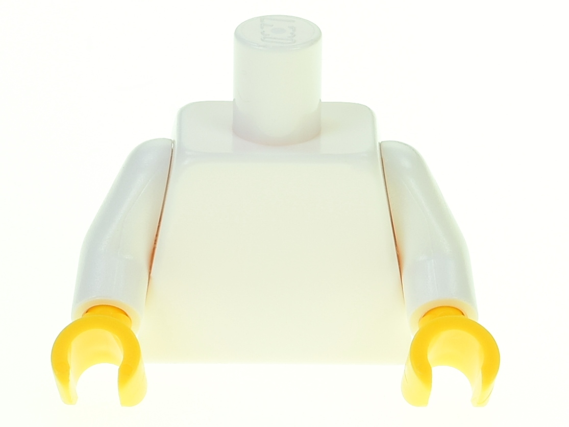 

Lego Korpus tułów żółte dłonie 973c01 biały