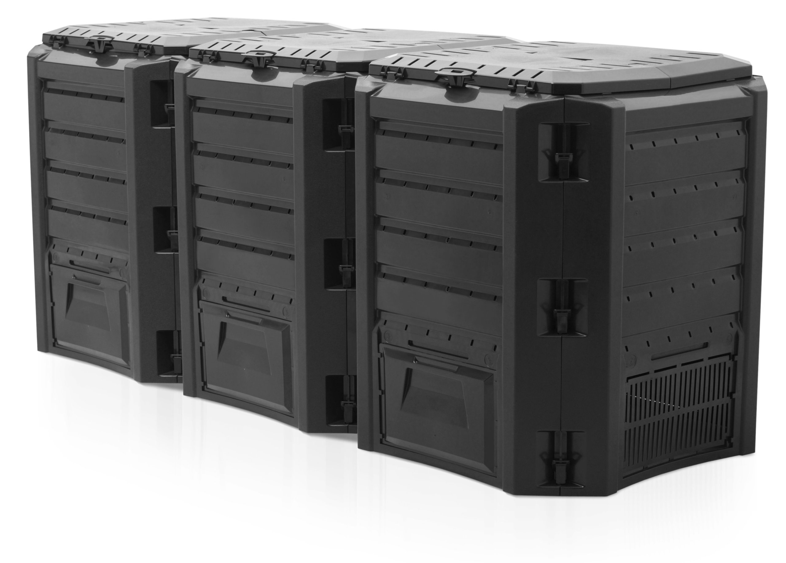 KOMPOSTOWNIK MODUŁOWY 1200L CZARNY TRZYKOMOROWY ! Liczba komór 3