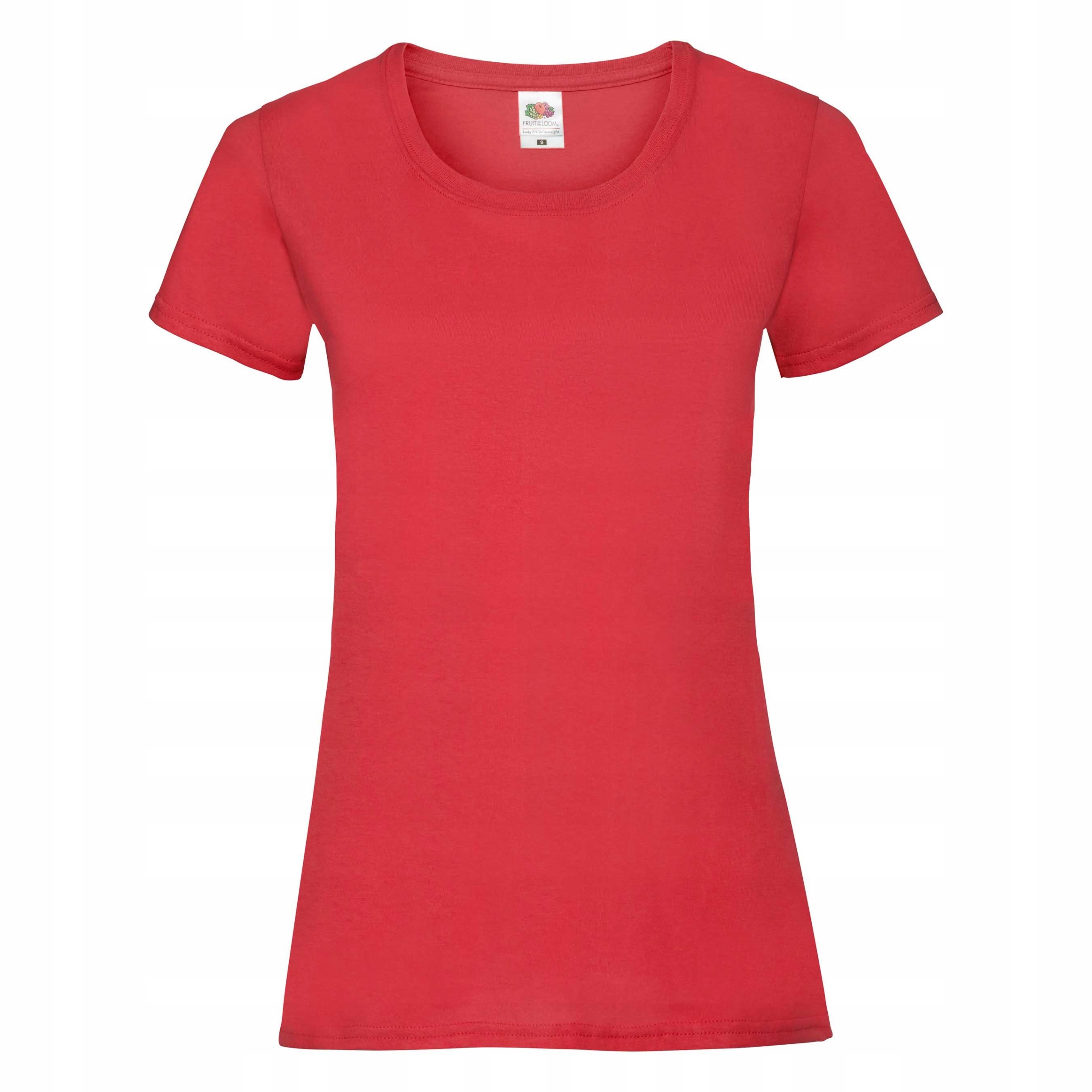 

Koszulka Damska Fruit Of The Loom T-shirt Red Xs