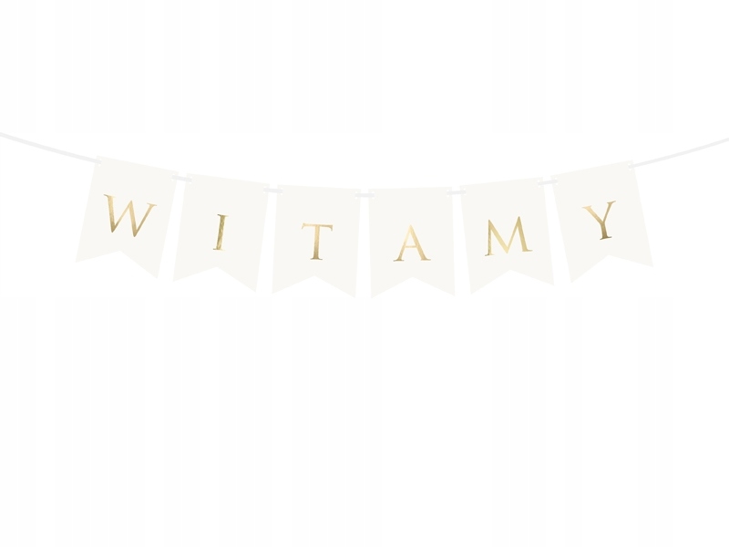 

Baner Witamy Biały 15x80 cm Ślub Wesele