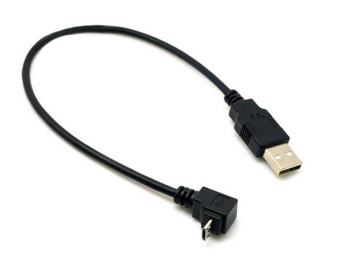 

Kabel Kątowy Micro Usb do Usb Dolny 0,3M