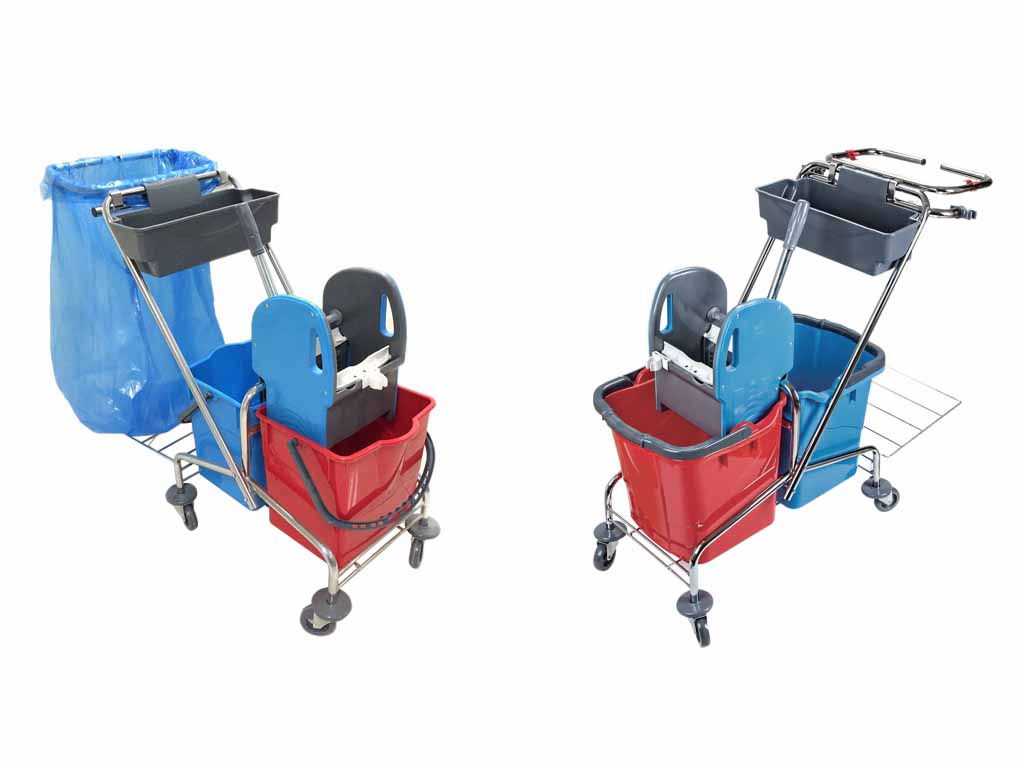 

Wózek sprzątający 2x18L Spark z stelażem i koszem