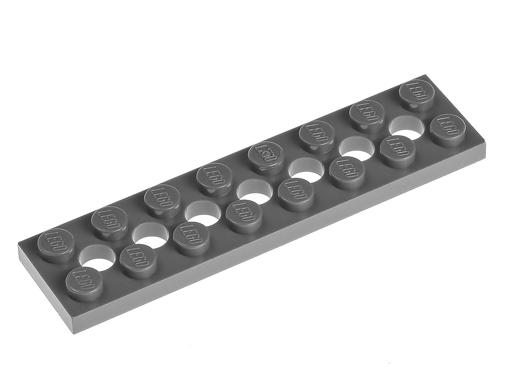

Lego Płytka z dziurkami 2x8 3738 szara ciemna 2szt