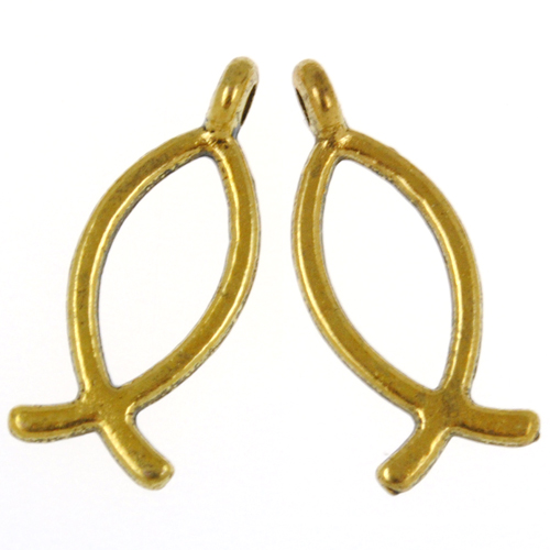 Zawieszki Rybki Charms Rybka 20mm Kolor Złoty 4szt