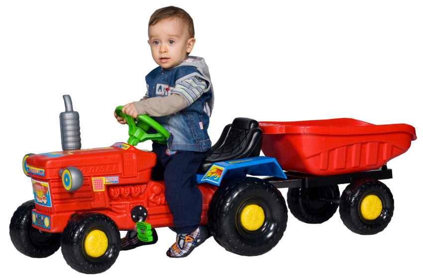 TRAKTOR TRAKTOREK z PRZYCZEPKĄ NA PEDAŁY + GRATISY Wiek dziecka 3 lata +