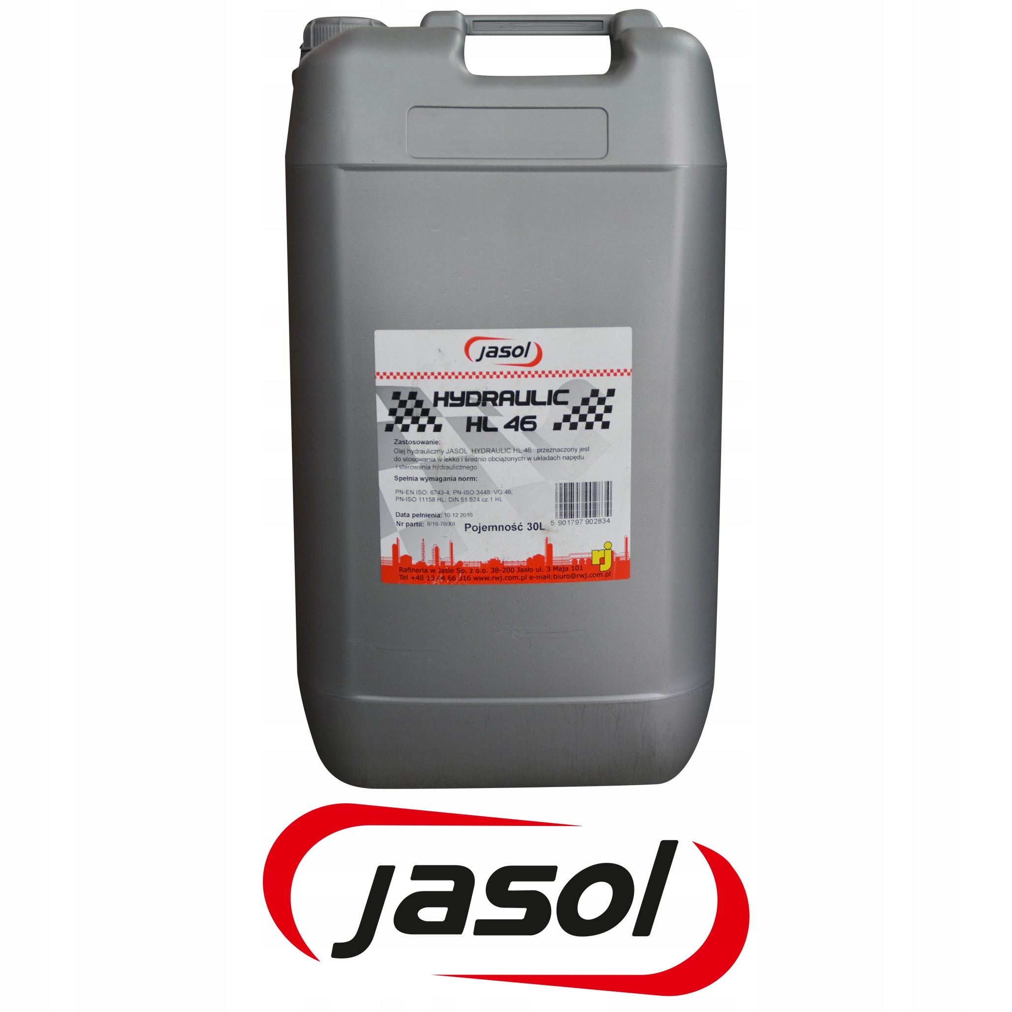 OLEJ HYDRAULICZNY JASOL HL 46 30 litrów PROMOCJA Producent Jasol