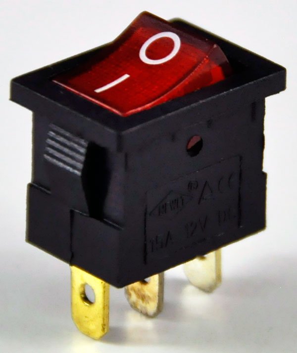 

Przełącznik podświetlany 12V 3pin/2poz czerwon 93A