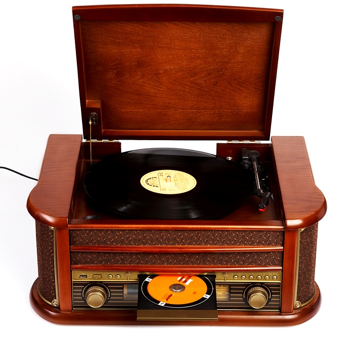 Gramofon RETRO CAMRY CR 1111 RADIO CD USB MP3 Kolor brązowy